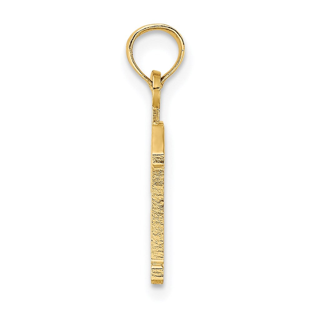 14k Polished Number 13 Pendant