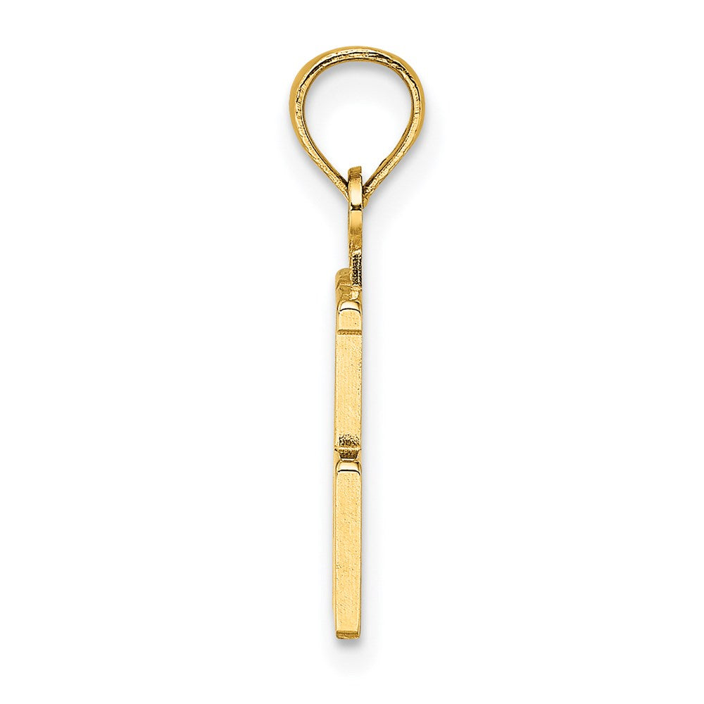 14k Polished Number 75 Pendant