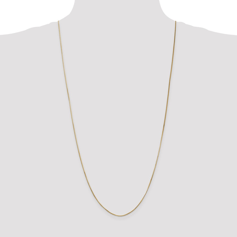 14K 30 inch .8mm Octagonal Snake with Lobster Clasp Chain