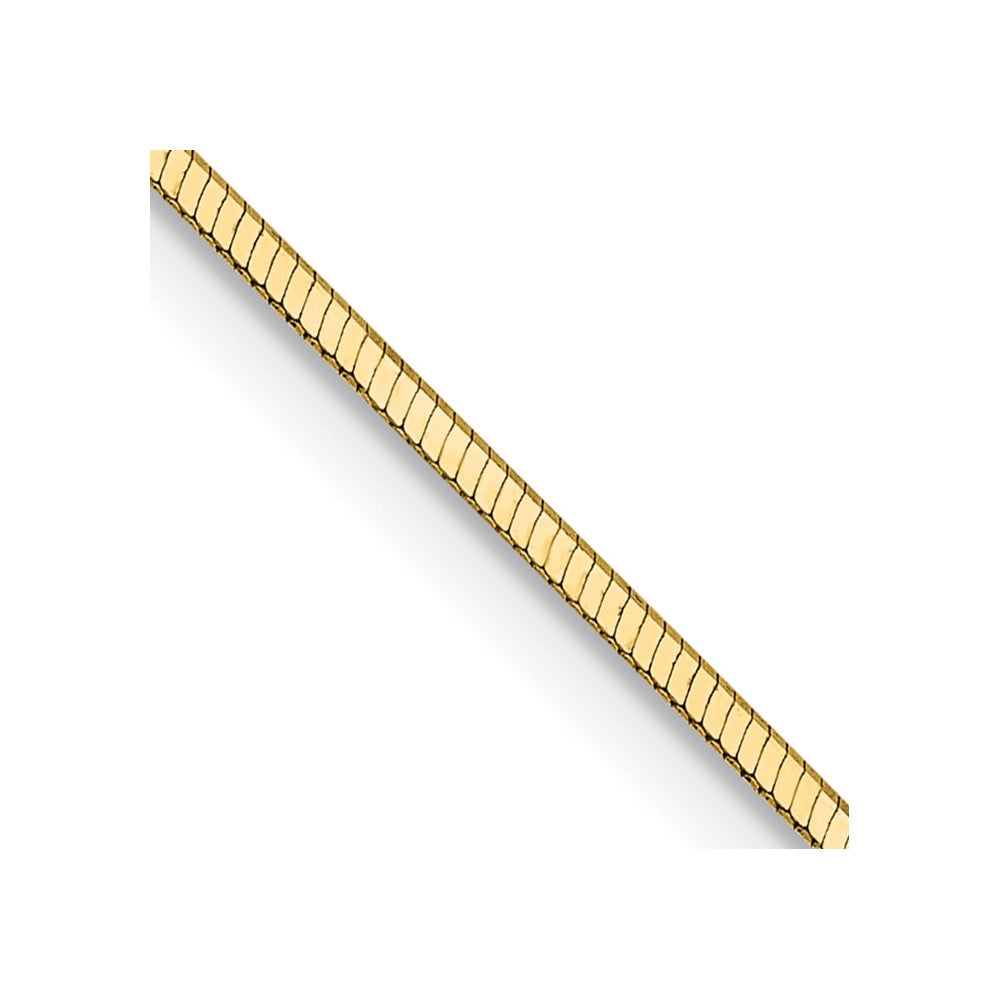 14K 20 inch 1mm Octagonal Snake with Lobster Clasp Chain