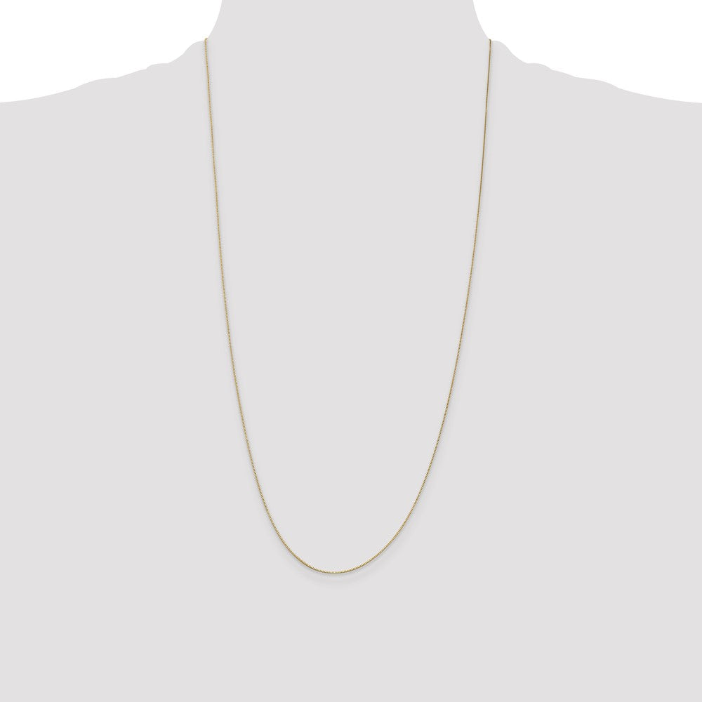 14K 28 inch .5mm Box with Spring Ring Clasp Chain