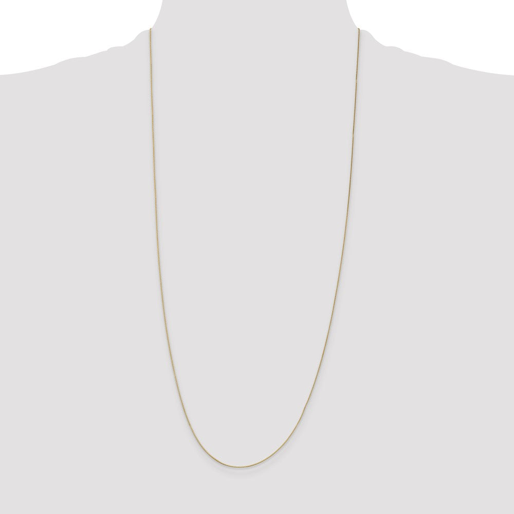 14K 30 inch .5mm Box with Spring Ring Clasp Chain