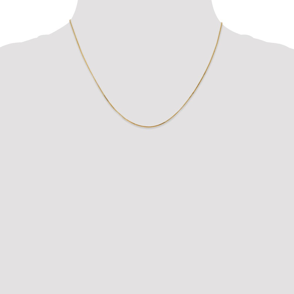 14K 18 inch .9mm Curb  with Spring Ring Clasp Pendant Chain