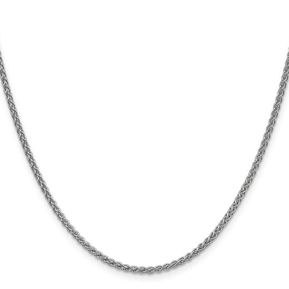 14K White Gold 22 inch 2.1mm Spiga with Lobster Clasp Chain