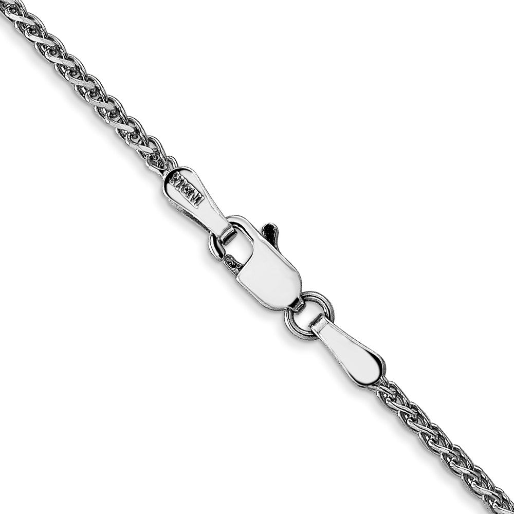 14K White Gold 30 inch 1.7mm Diamond-cut Spiga with Lobster Clasp Chain