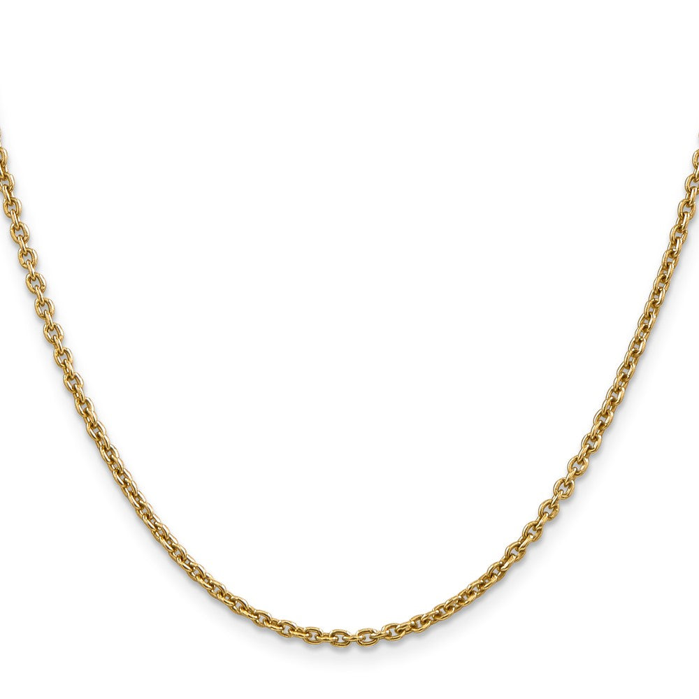 14K 26 inch 2.2mm Forzantine Cable with Lobster Clasp Chain