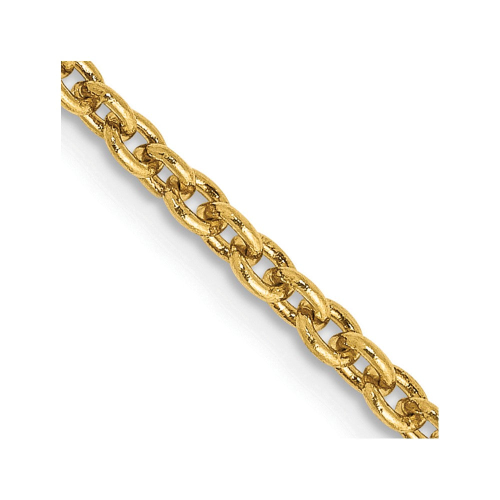 14K 26 inch 2.2mm Forzantine Cable with Lobster Clasp Chain