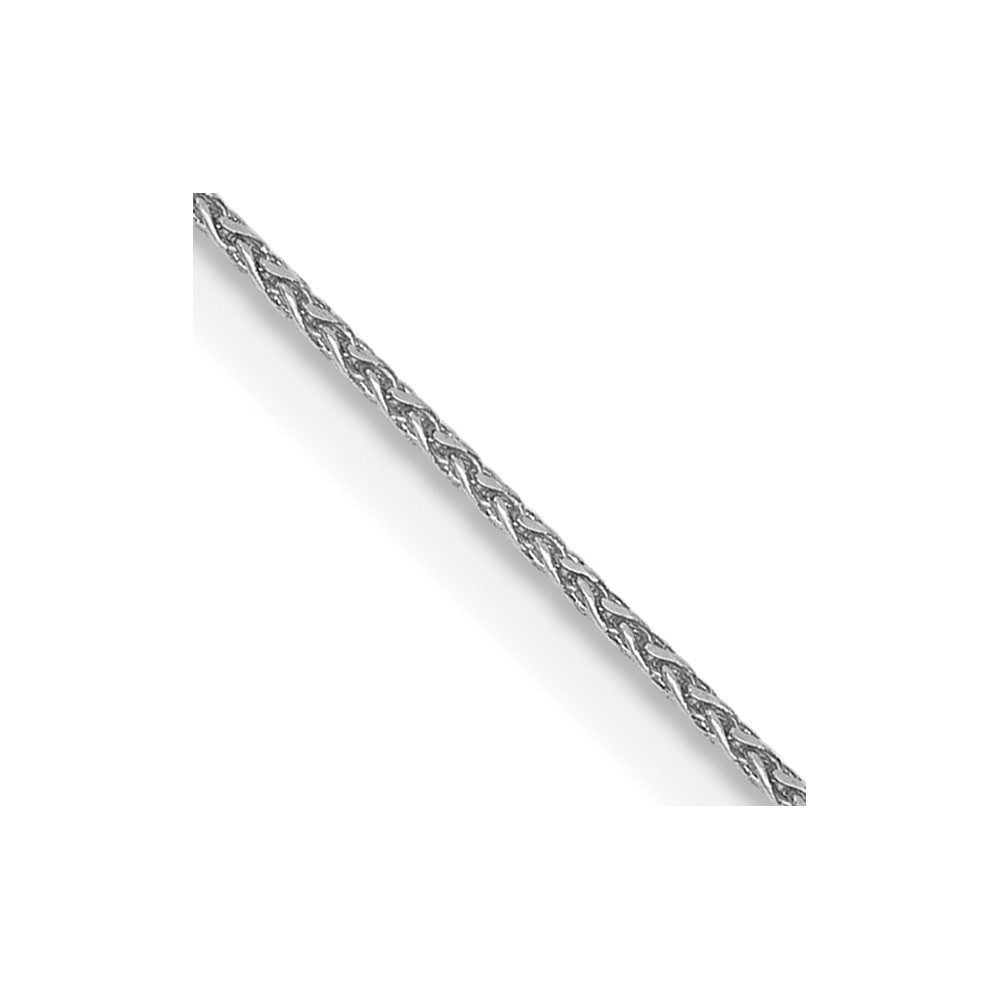 14K White Gold 30 inch .85mm Diamond-cut Spiga with Lobster Clasp Chain