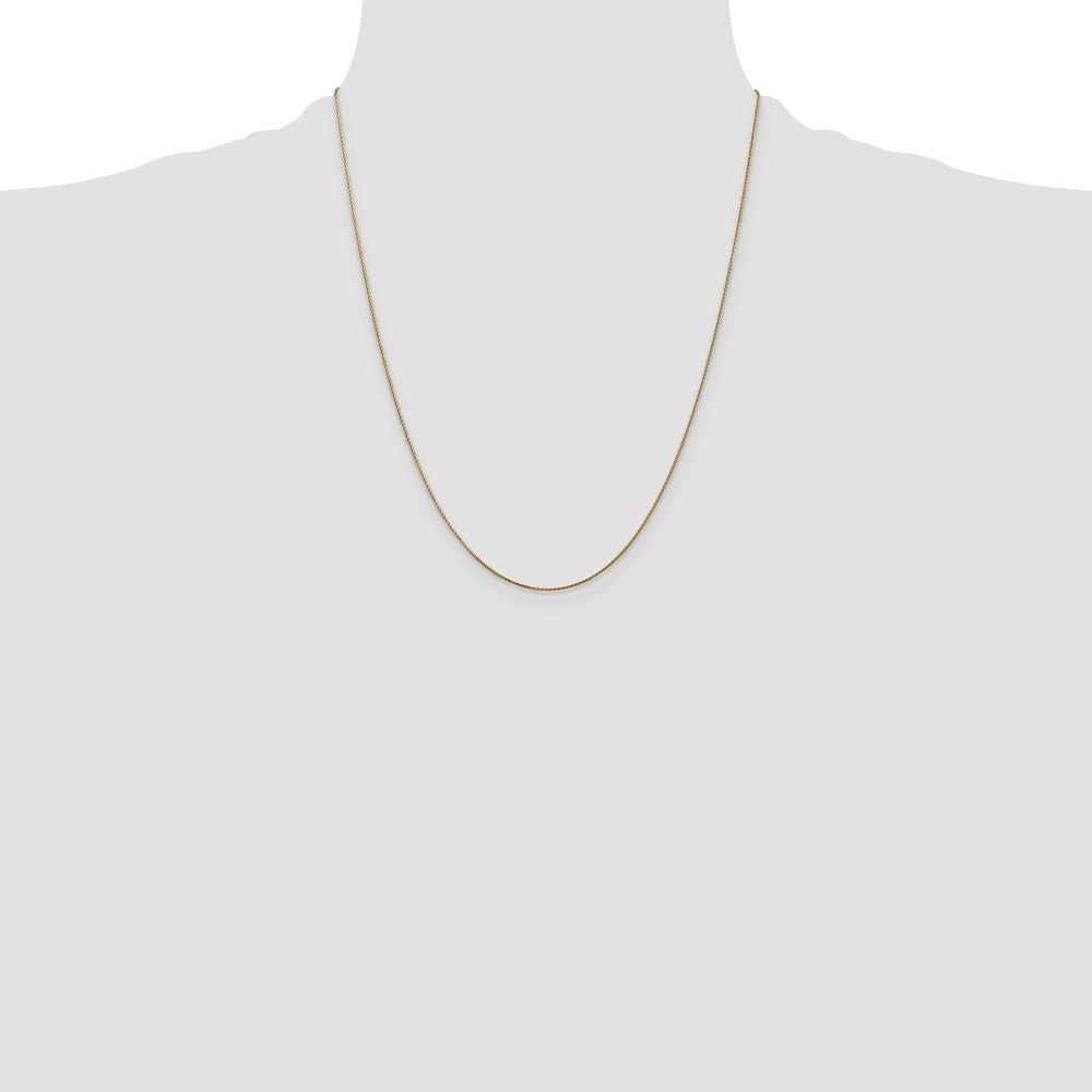 14K 22 inch .85mm Diamond-cut Spiga with Lobster Clasp Chain