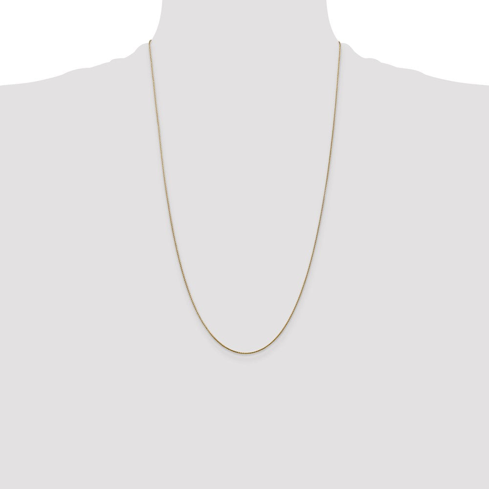14K 26 inch .85mmDiamond-cut Spiga with Lobster Clasp Chain