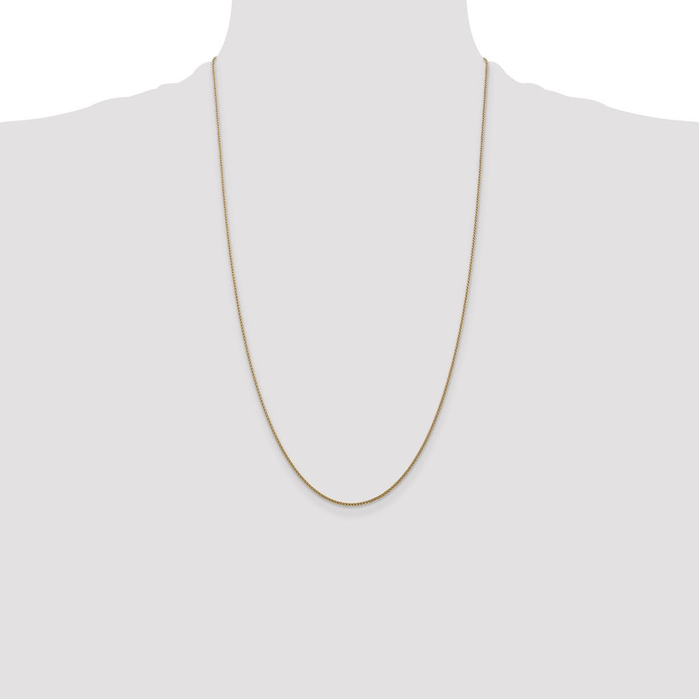 14K 26 inch 1.05mm Diamond-cut Spiga with Lobster Clasp Chain