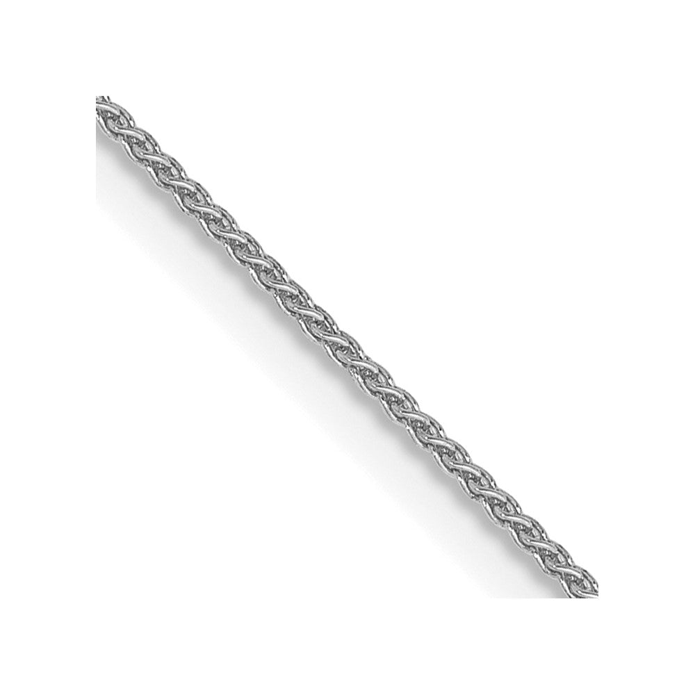 14K White Gold 24 inch .85mm Spiga with Spring Ring Clasp Chain