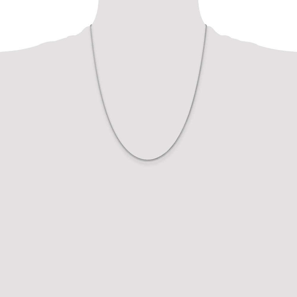 14K White Gold 22 inch 1.05mm Spiga with Lobster Clasp Chain