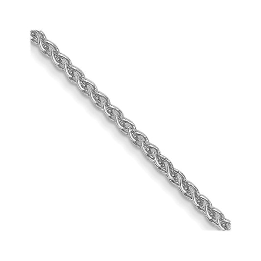 14K White Gold 22 inch 1.05mm Spiga with Lobster Clasp Chain
