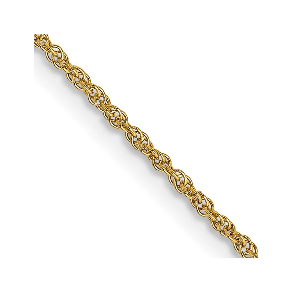14K 22 inch 1.1mm Baby Rope with Spring Ring Clasp Chain