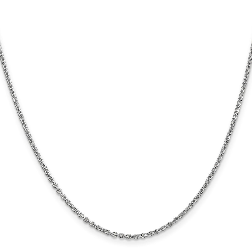 14K White Gold 22 inch 1.8mm Forzantine Cable with Lobster Clasp Chain