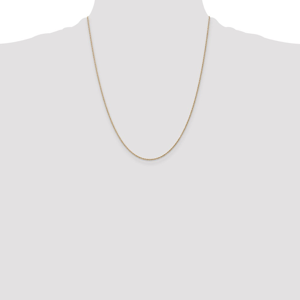 14K 22 inch .8mm Light Baby Rope with Spring Ring Clasp Chain