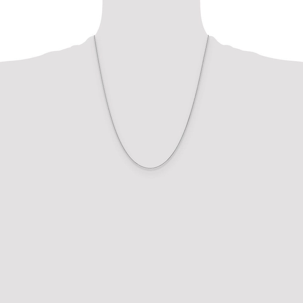 14k WG 1.2mm D/C Cable Chain