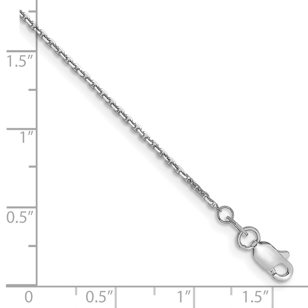 14k WG 1.2mm D/C Cable Chain
