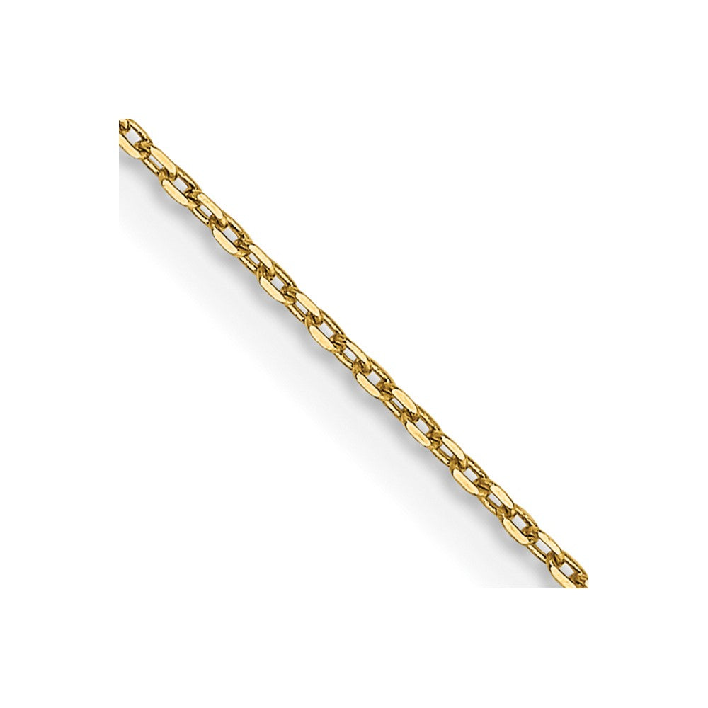 14K 30 inch .8mm Diamond-cut Cable with Lobster Clasp Chain