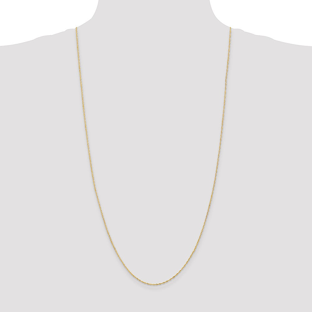 14K 30 inch 1.10mm Singapore with Spring Ring Clasp Chain