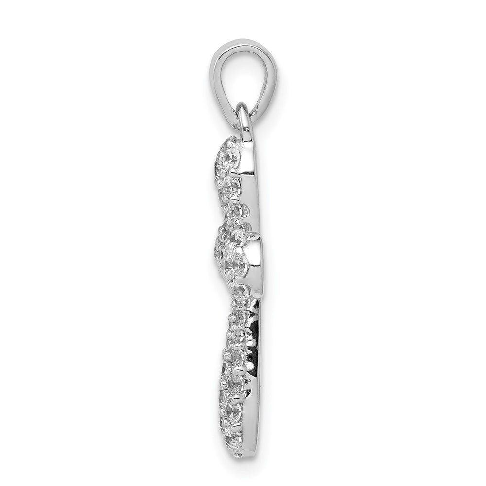14k White Gold 5/8ct. Diamond Cross Pendant