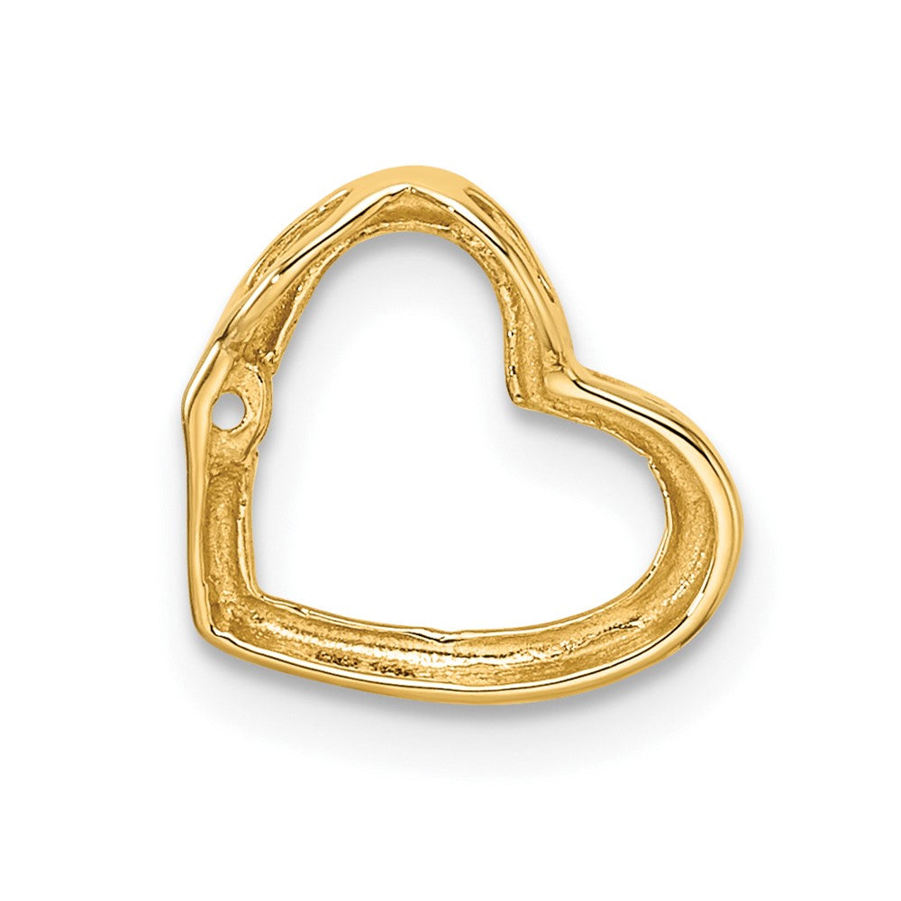 14k Heart Chain Slide Mounting