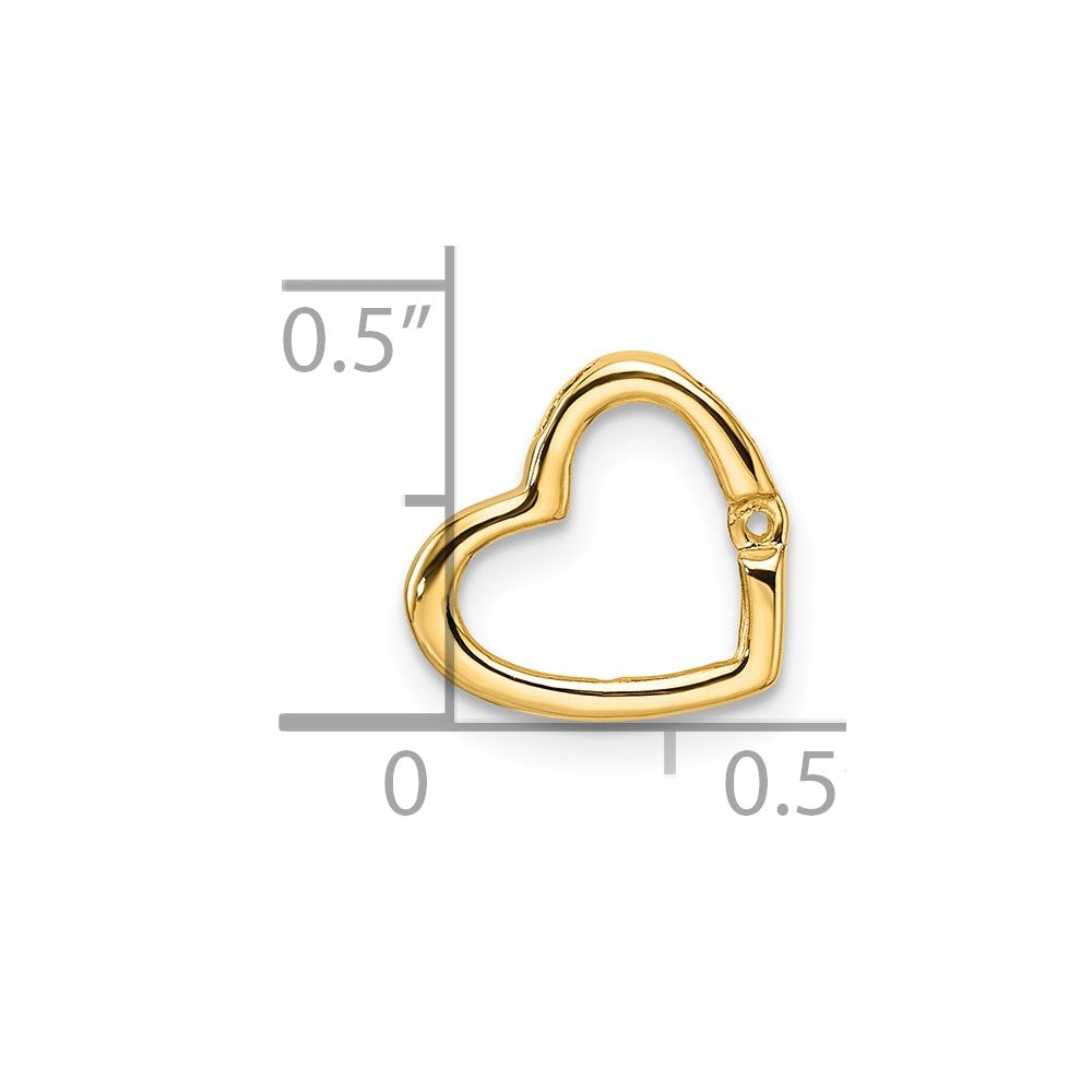 14k Heart Chain Slide Mounting