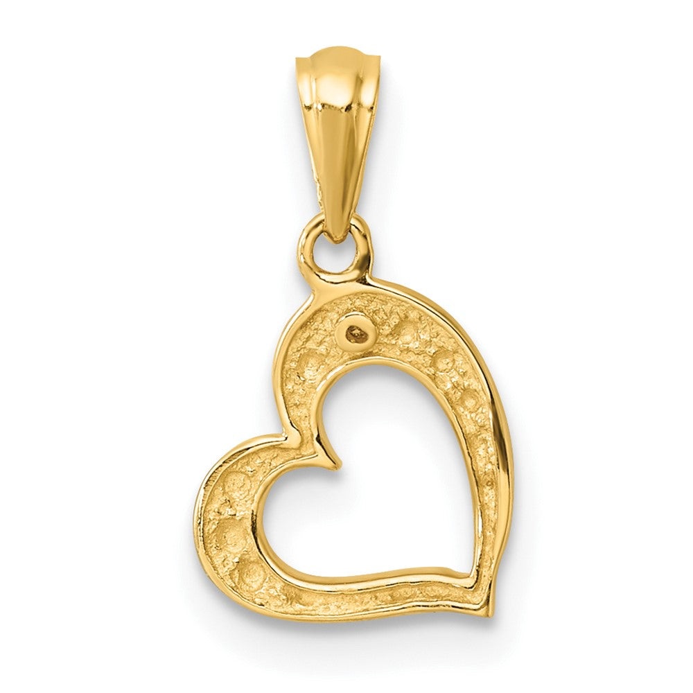 14k  .01ct. Diamond Heart Pendant