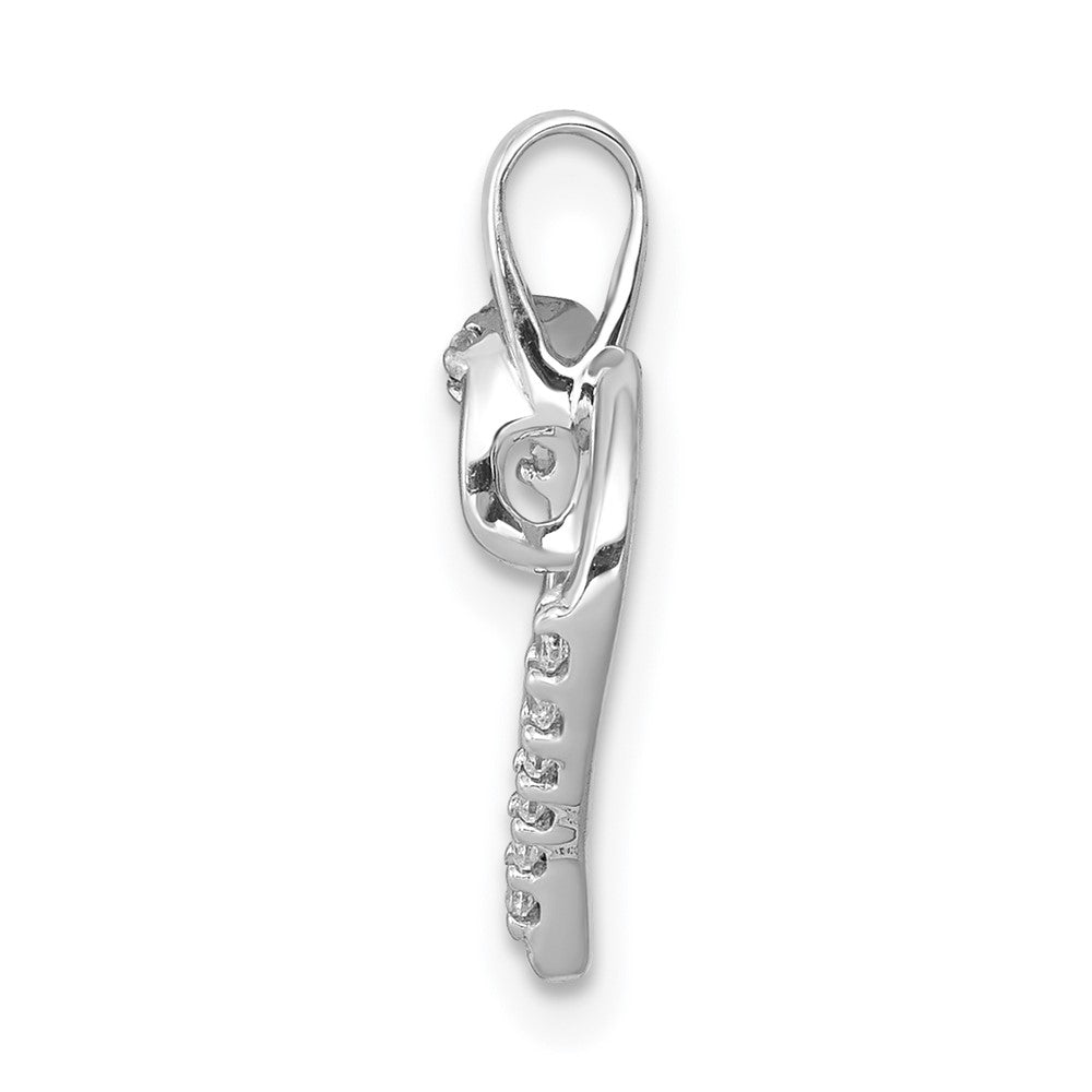 14k White Gold 1/15ct. Diamond Heart Pendant