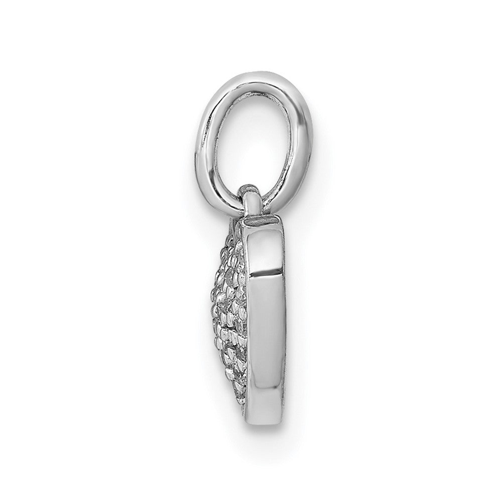 14k White Gold 1/10ct. Diamond Heart Pendant