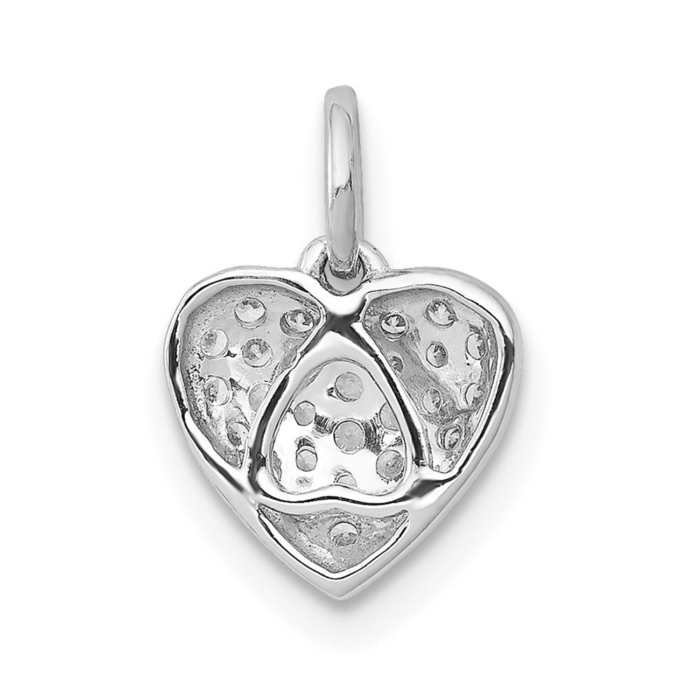 14k White Gold 1/5ct. Diamond Heart Pendant