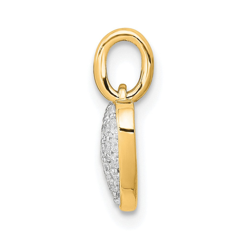 14k Yellow Gold 1/5ct. Diamond Heart Pendant