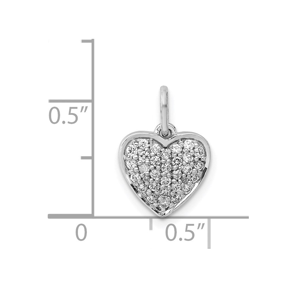 14k White Gold 1/4ct. Diamond Heart Pendant