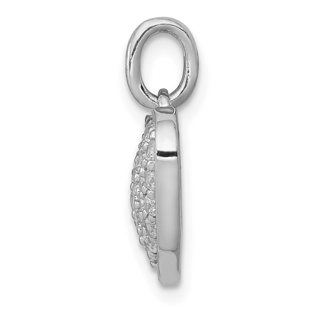 14k White Gold 1/2ct. Diamond Heart Pendant