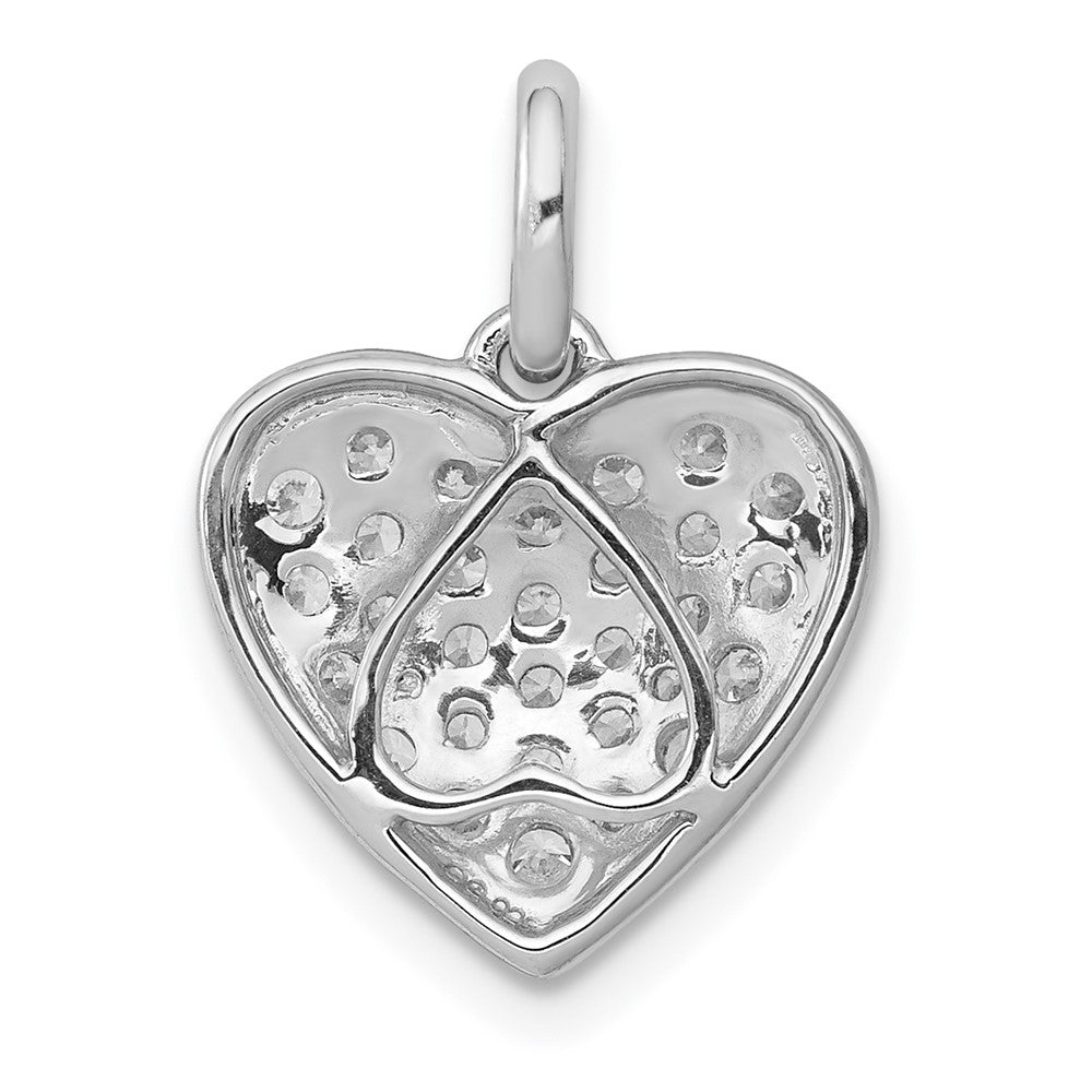 14k White Gold 1/2ct. Diamond Heart Pendant
