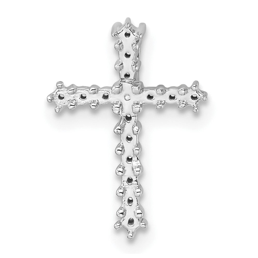 14k White Gold Diamond Cross Pendant Mounting