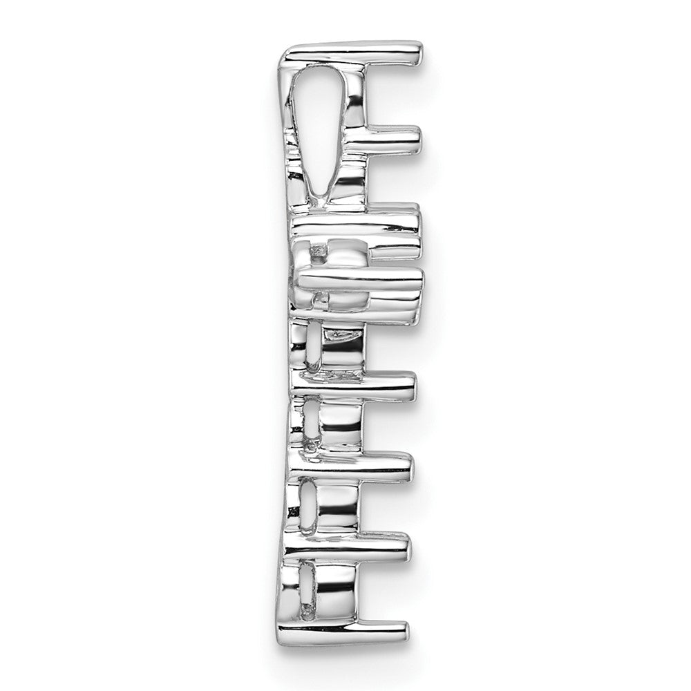 14k White Gold Diamond Cross Chain Slide Mounting