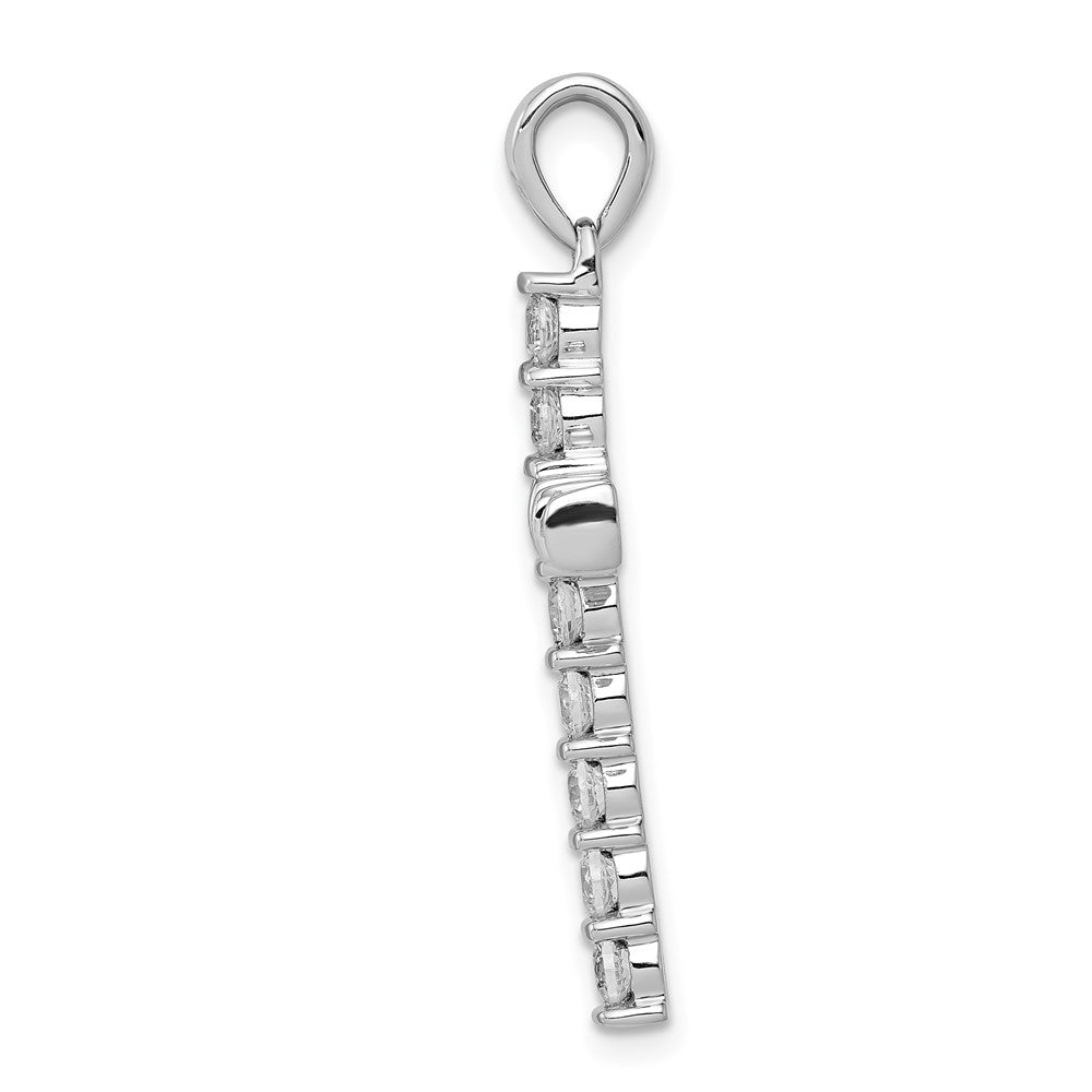 14k White Gold AA 3/4ct. Diamond Latin Cross Pendant