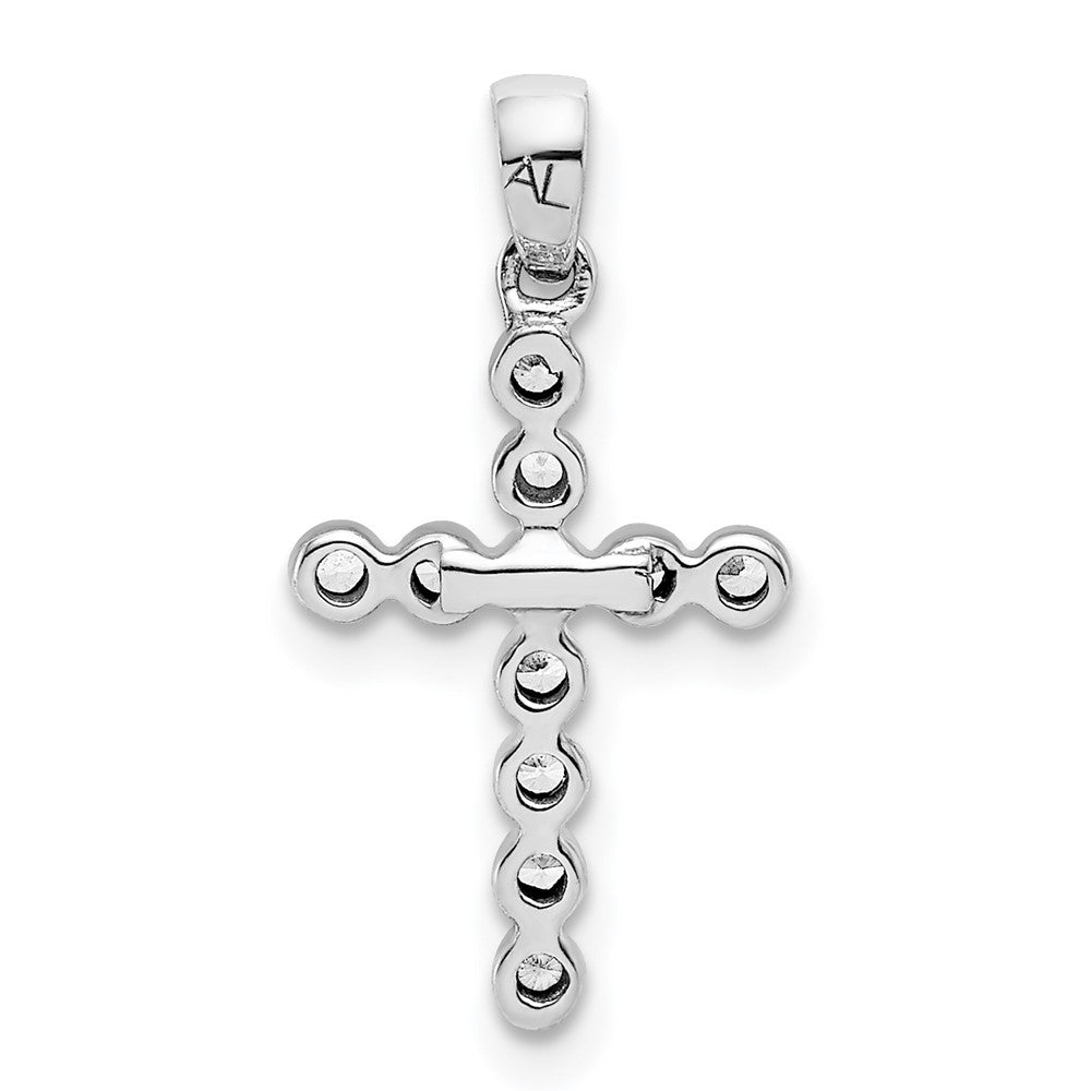 14k White Gold 1/10ct. Diamond Cross Pendant