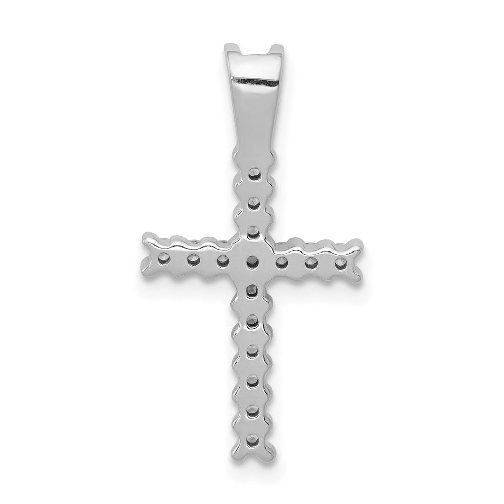 14k White Gold 1/4ct. Diamond Latin Cross Pendant