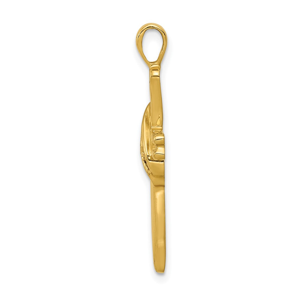 14k AA Diamond Cross Pendant