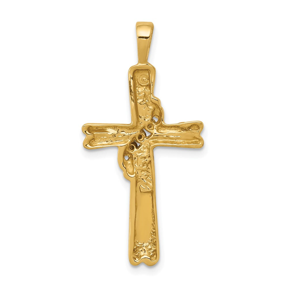 14k AA Diamond Cross Pendant