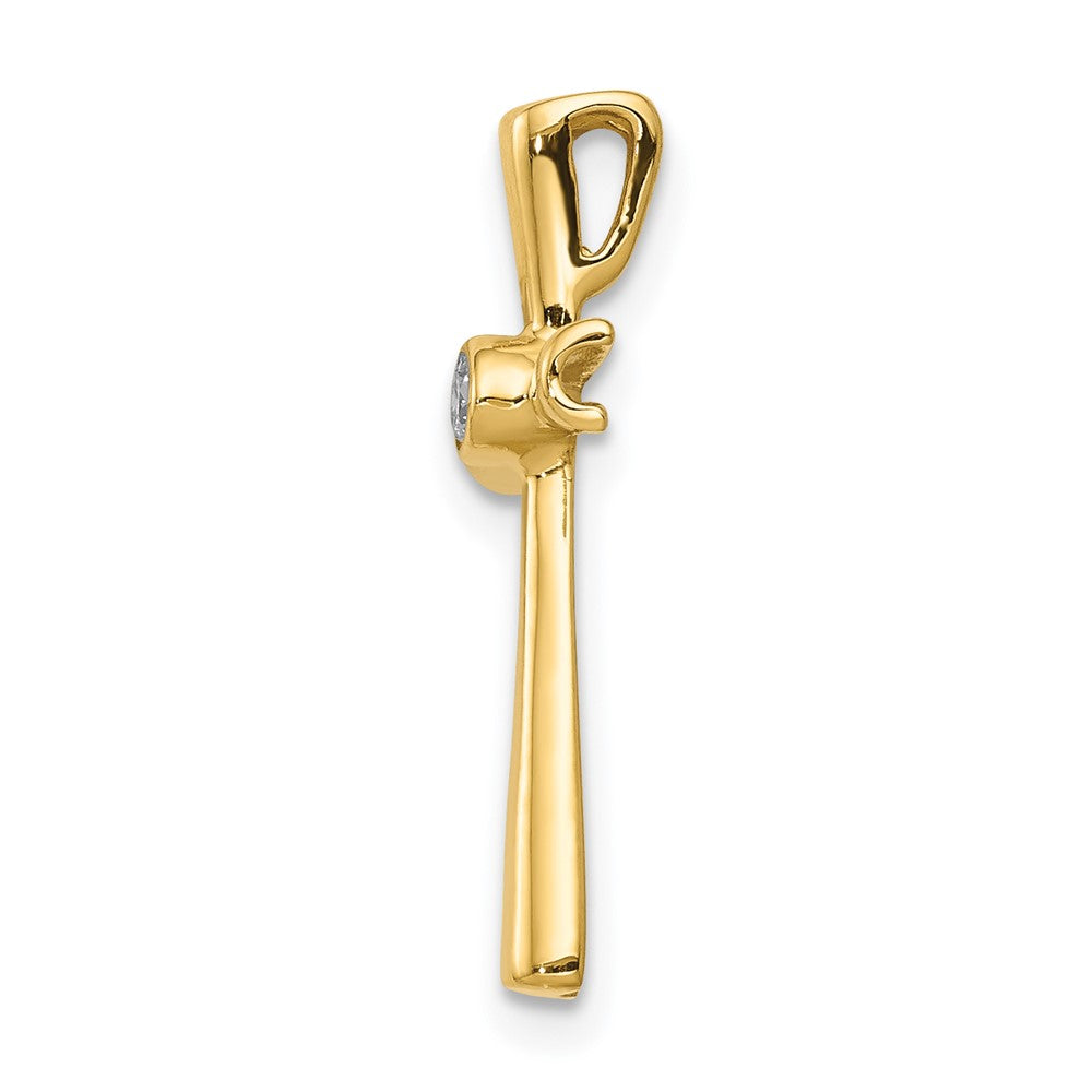14k AA Diamond Cross Pendant