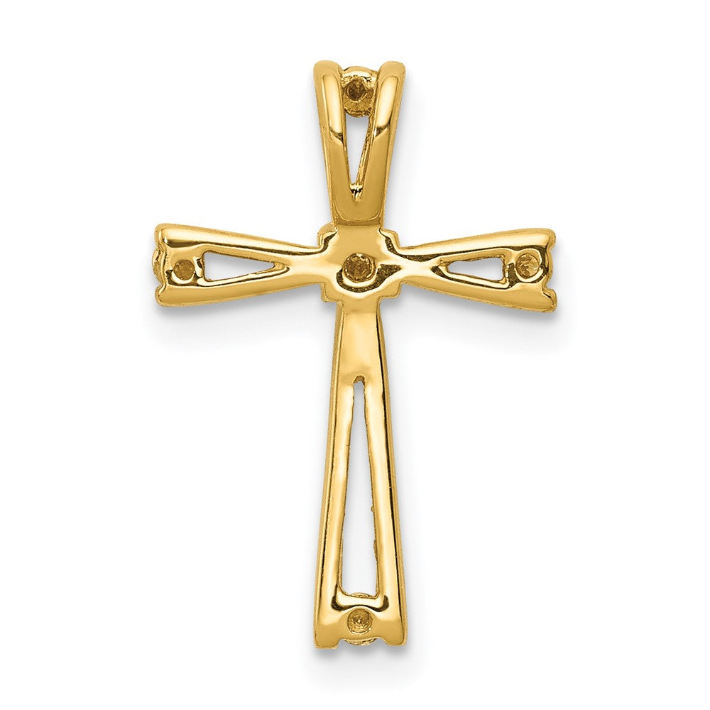 14k AA Diamond Cross Pendant