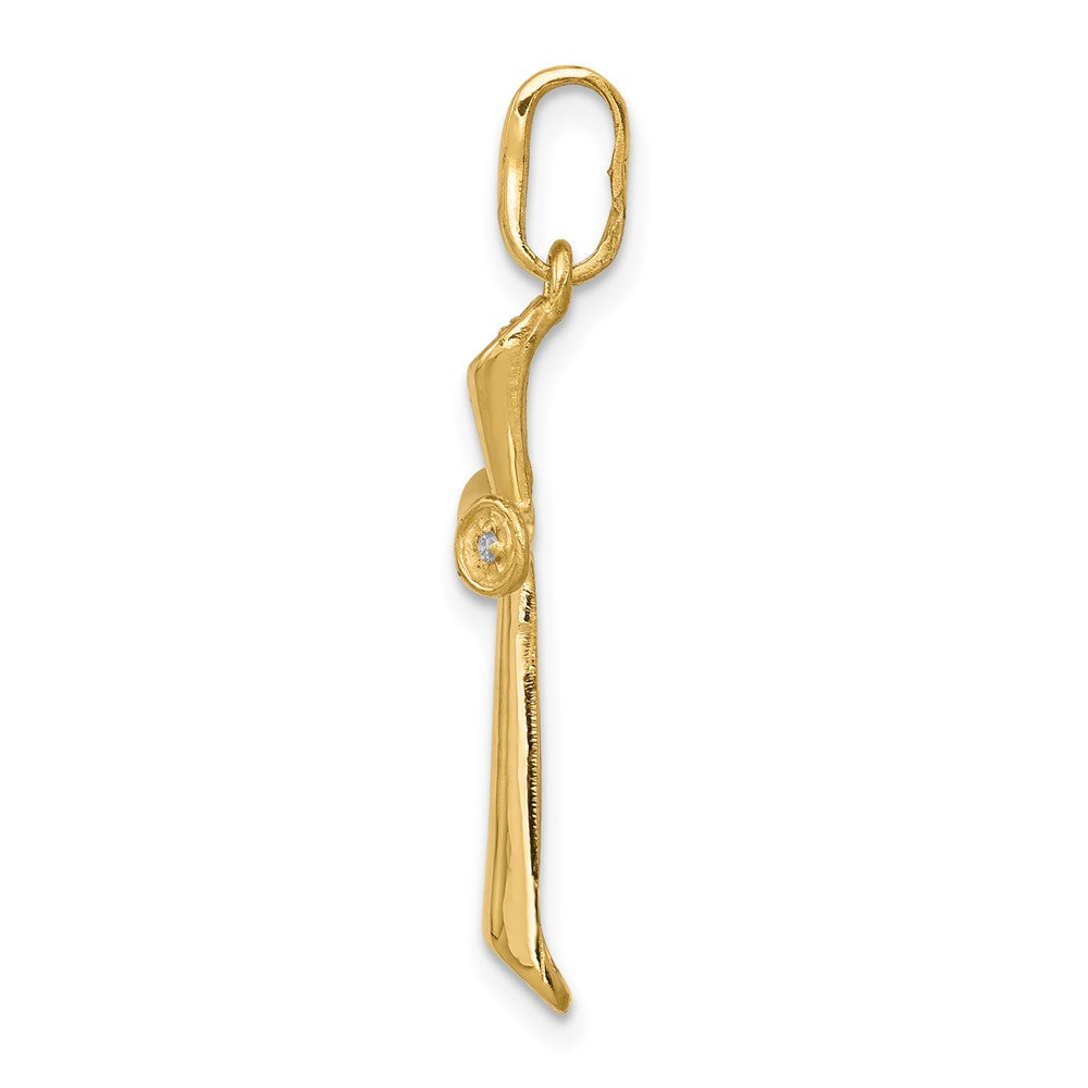 14k AA Diamond Cross Pendant