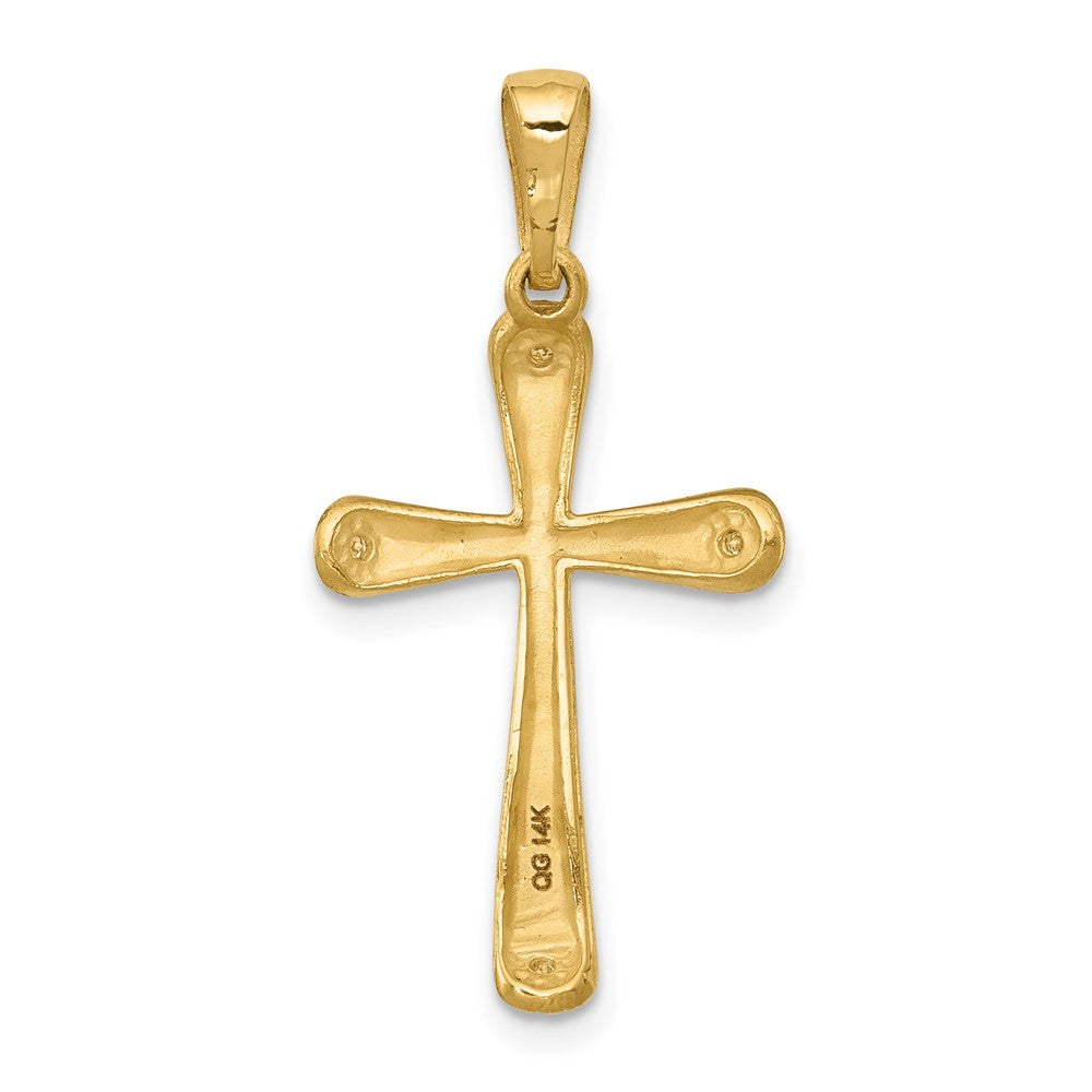 14k AA Diamond Cross Pendant