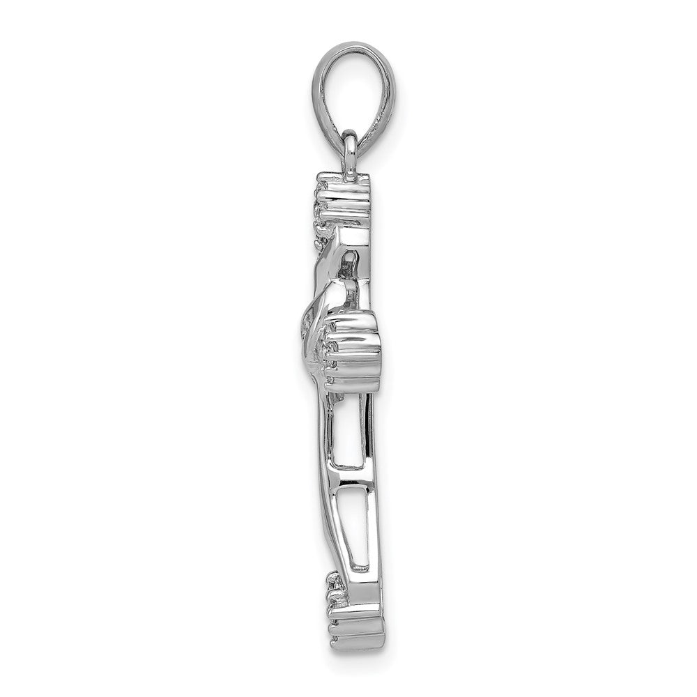 14k White Gold 1/5ct. Diamond Cross Pendant