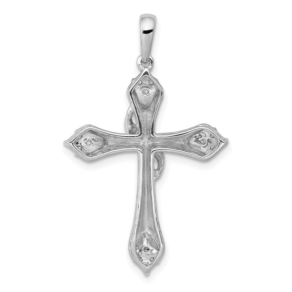 14k White Gold 1/6ct. Diamond Cross Pendant