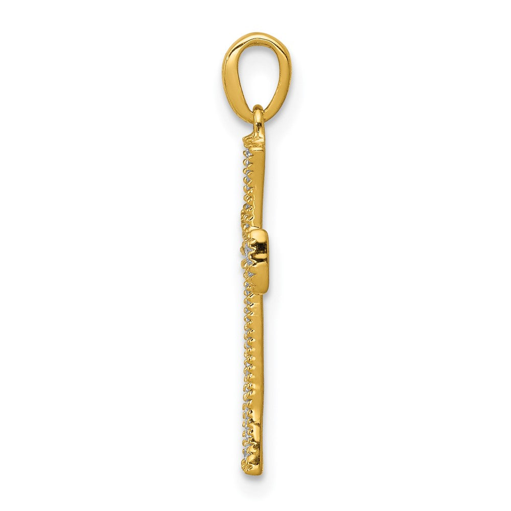14k  1/10ct. Diamond Cross Pendant